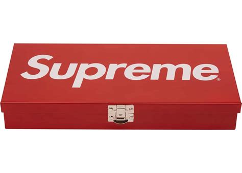 supreme metal box price|Supreme Large Metal Storage Box Red .